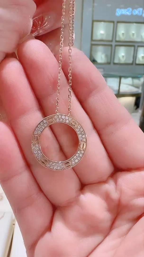 【闪购商品】钻石套链18K金镶嵌套链