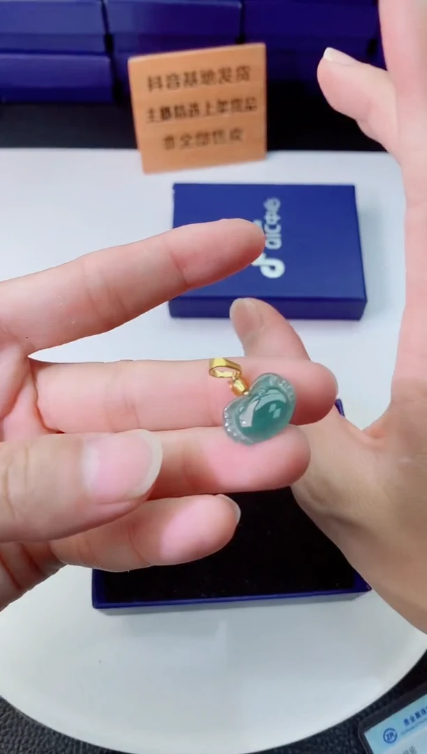 翡翠未镶嵌颈饰    `