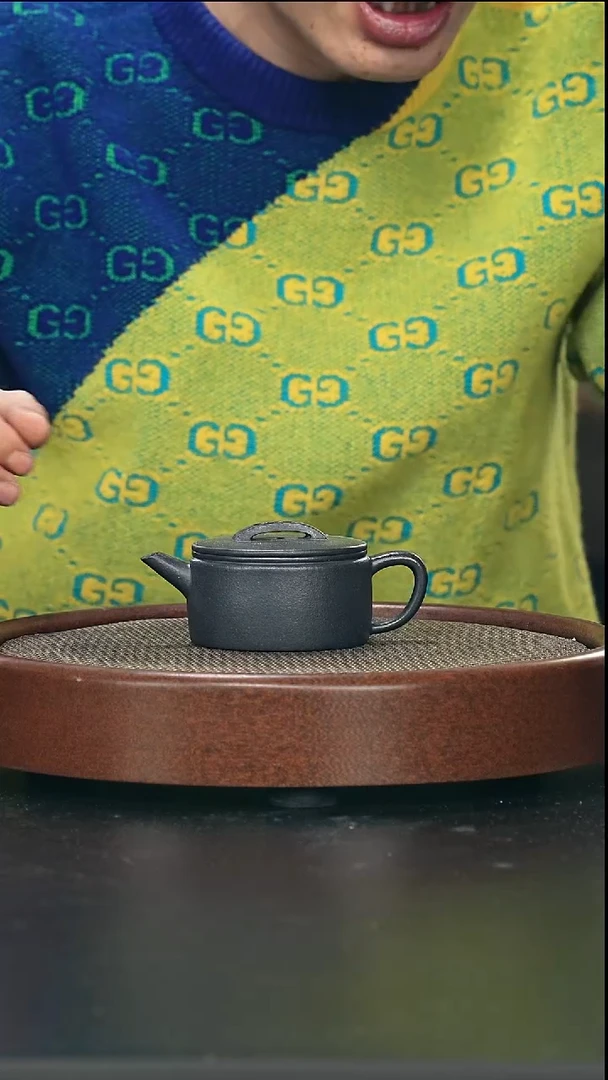 茶壶紫砂汉瓦-还原烧-全手工-（紫泥）