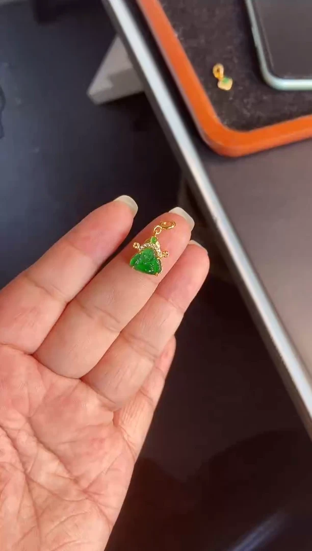 吊坠(不含链)银S925镶嵌翡翠1