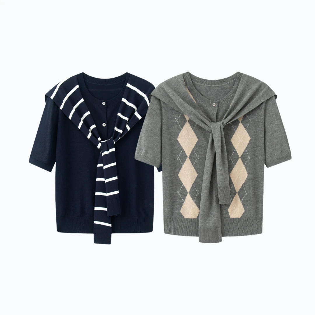 【迪家】赫本风针织衫女2025新款秋装时尚百搭学院风上衣洋气3113