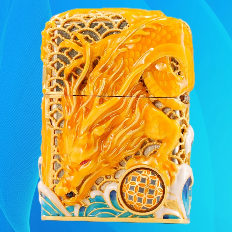 ZIPPO/之宝Zippo打火机鱼跃龙门创意艺术防风个性男士