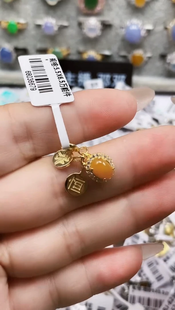 银S925镶嵌戒指翡翠6779