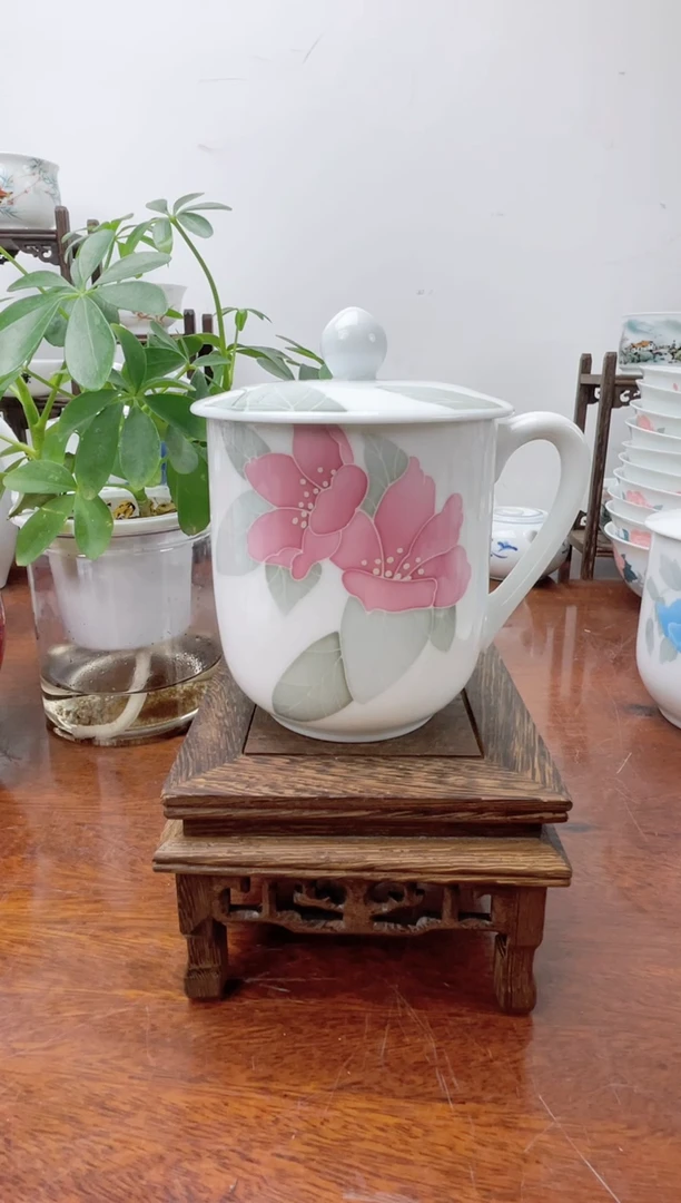 【闪购商品】1醴陵釉下彩高温手绘 办公杯