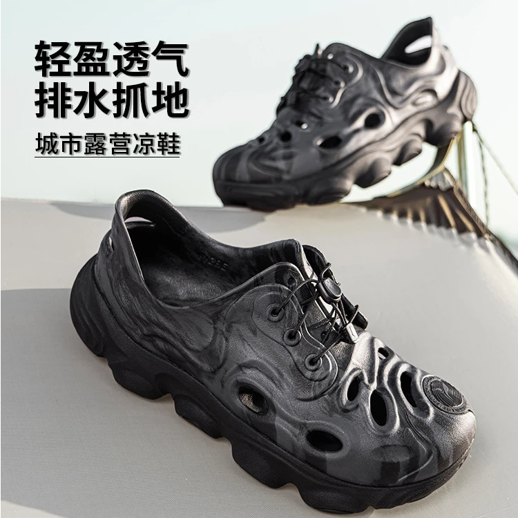 李宁溯溪运动洞洞鞋2025夏季CF溯浔涧户外休闲凉鞋拖鞋AHCV019