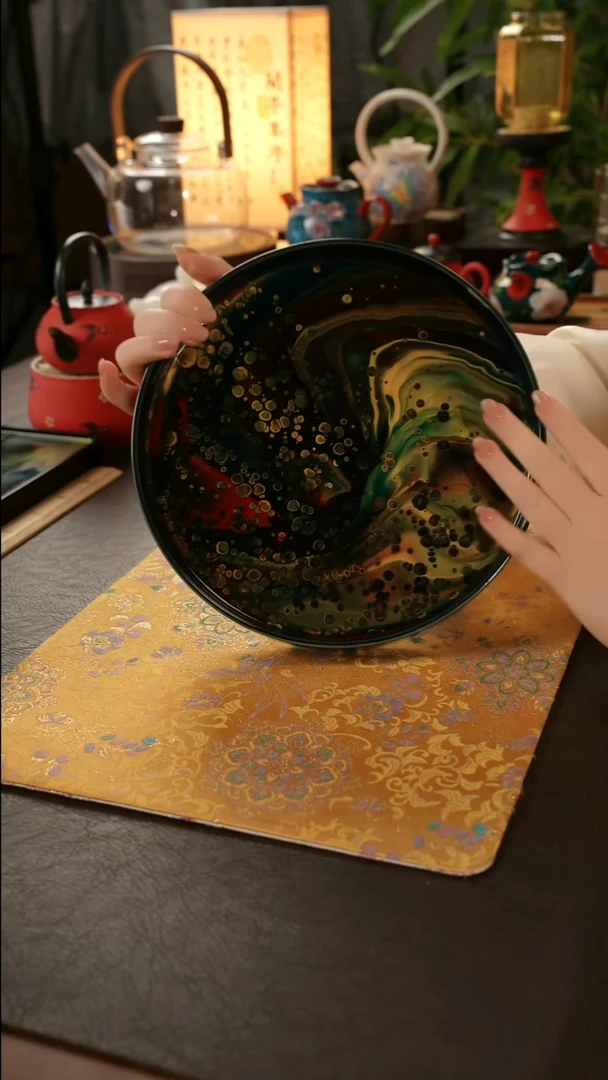 青云茶斋大漆大干泡盘