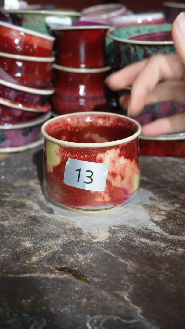 摆件陶精品窑变钧瓷茶器