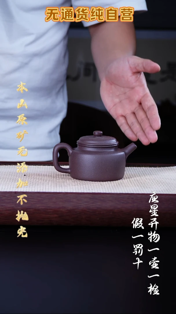 茶壶紫砂大水潭天青泥 大亨德钟 230cc