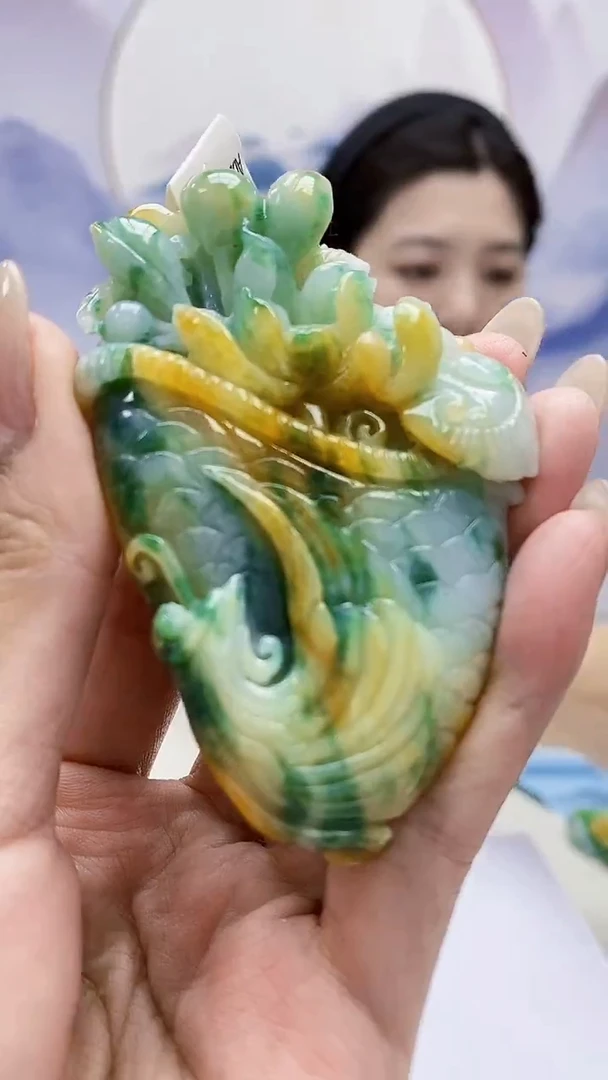 定制翡翠未镶嵌0405MM-毛货挂件65