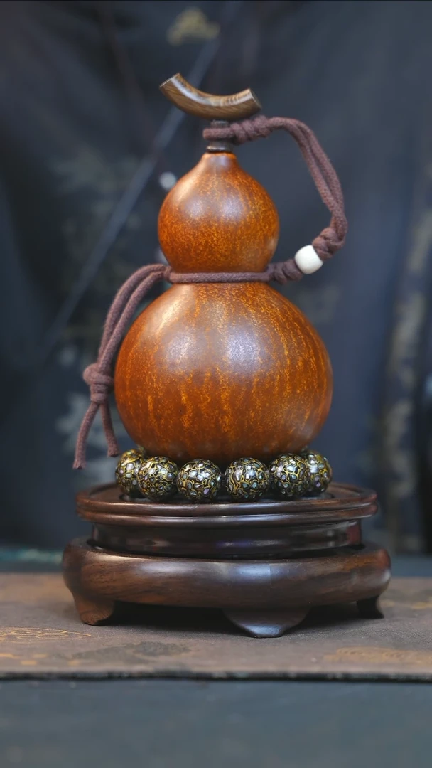 【闪购商品】YJ127大漆酒葫芦不包手串及旋转底座