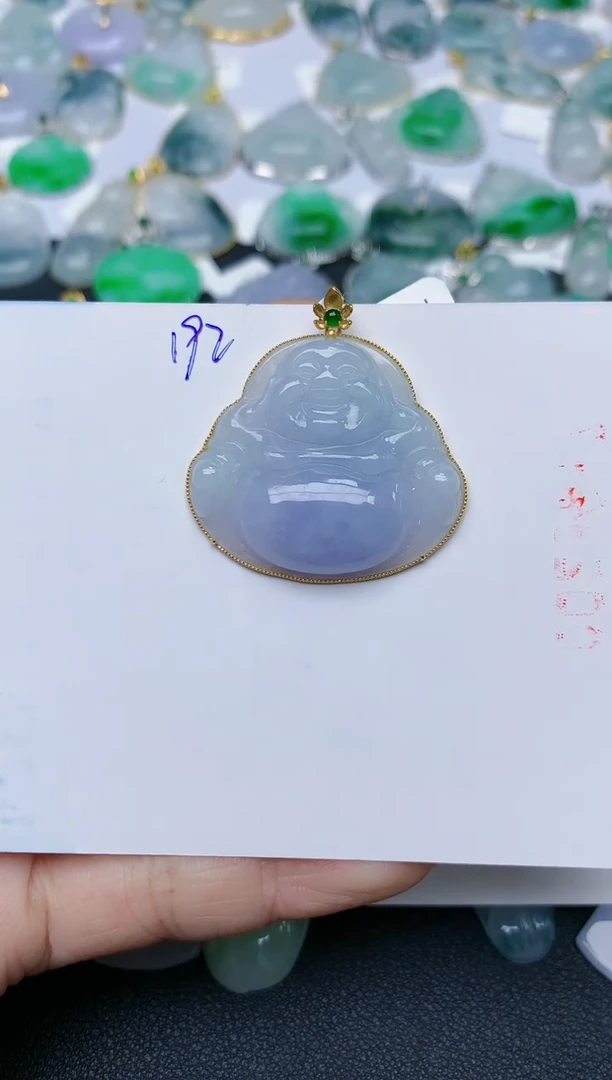 【闪购商品】翡翠颈饰18K金镶嵌天然翡翠A货    192