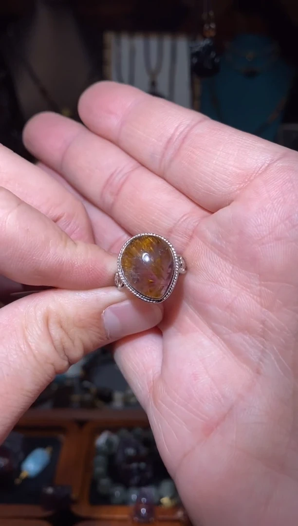 【闪购商品】水晶戒指未镶嵌极光紫钛