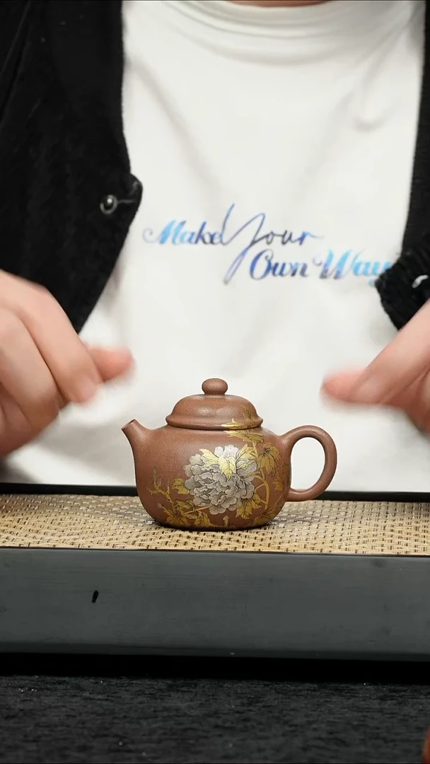 茶壶紫砂五堂 匏尊牡丹