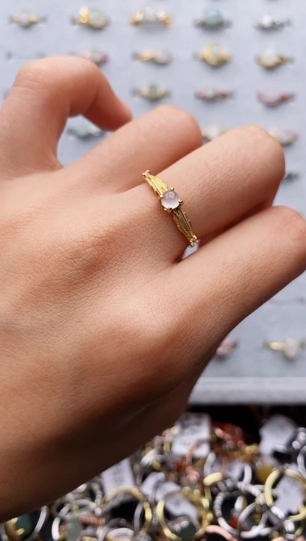 【闪购商品】翡翠戒指银S925镶嵌缅甸翡翠