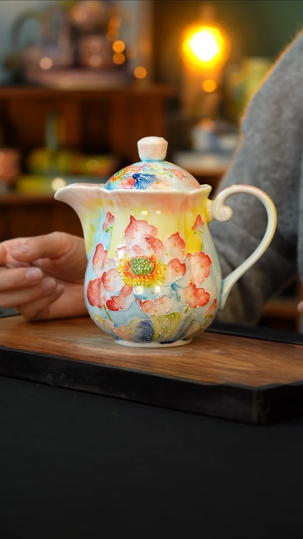 杯手绘心瓷陶瓷浮力