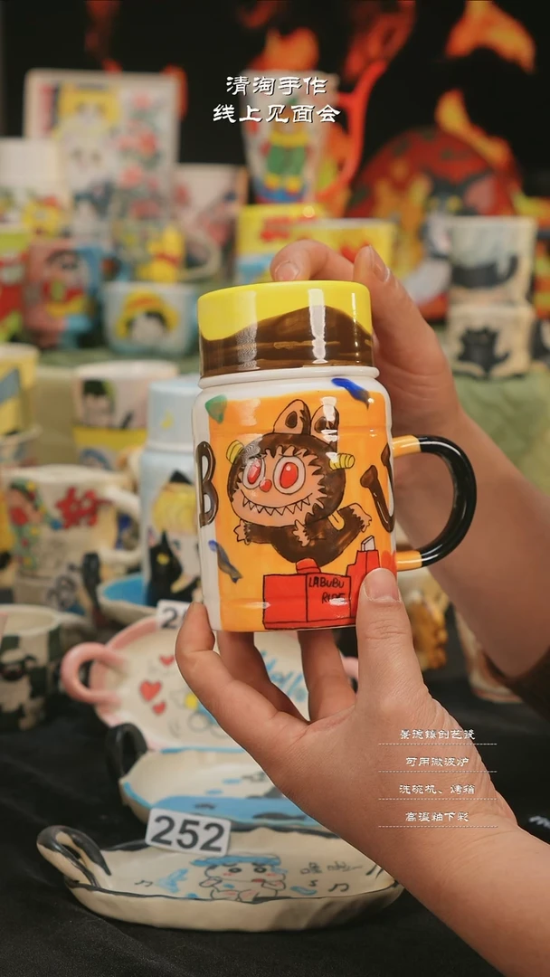 【闪购商品】摆件亲工手绘陶瓷-