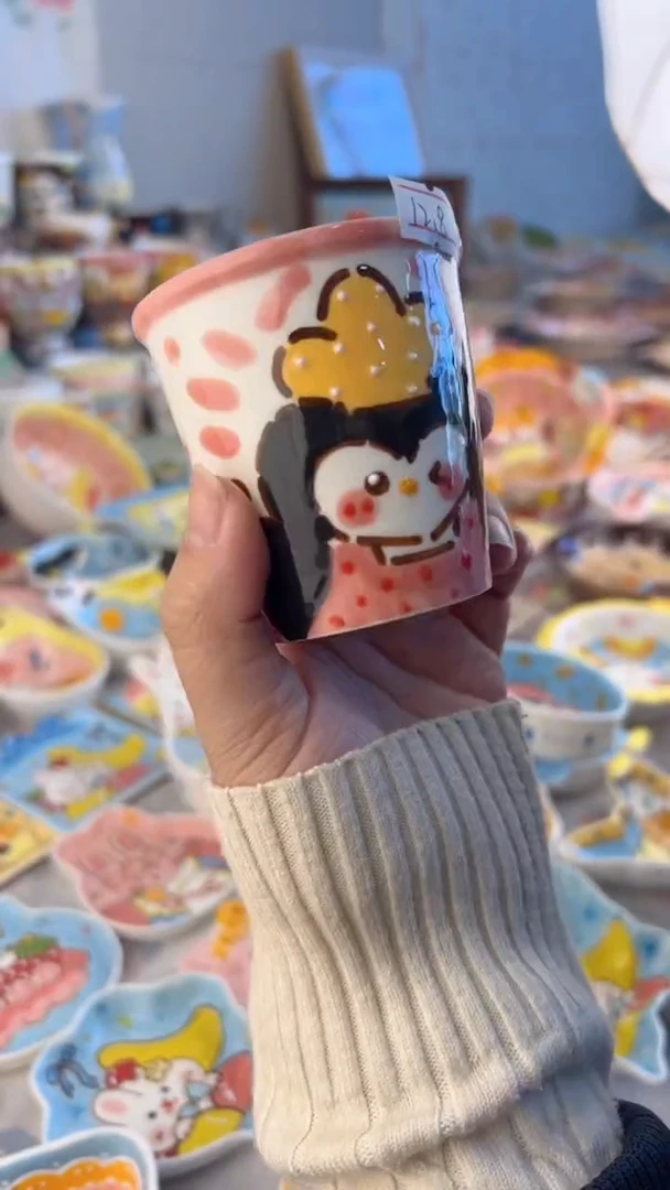 摆件陶景德镇陶瓷手绘微瑕