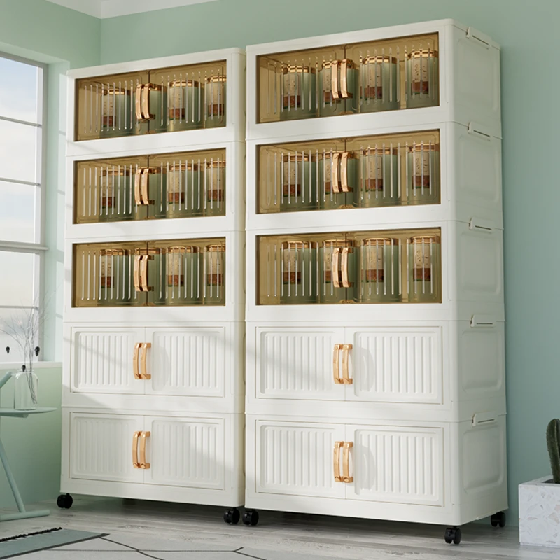 TL【60CM面长】收纳架落地多层家用宝宝零食置物架简易分类储物柜