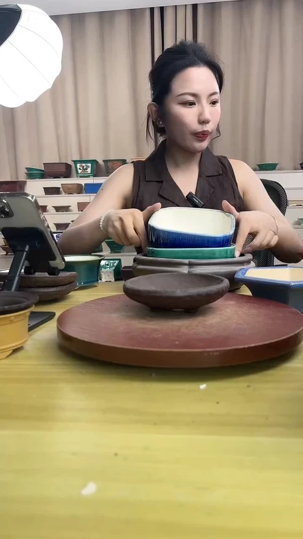 紫砂花盆浅草紫砂花盆微瑕