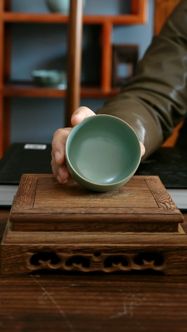 杯子汝州原矿仿古釉 罗汉杯