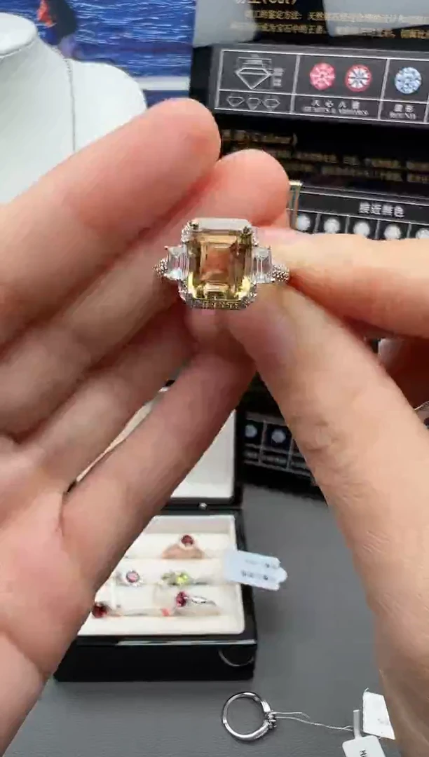 银S925镶嵌戒指水晶106