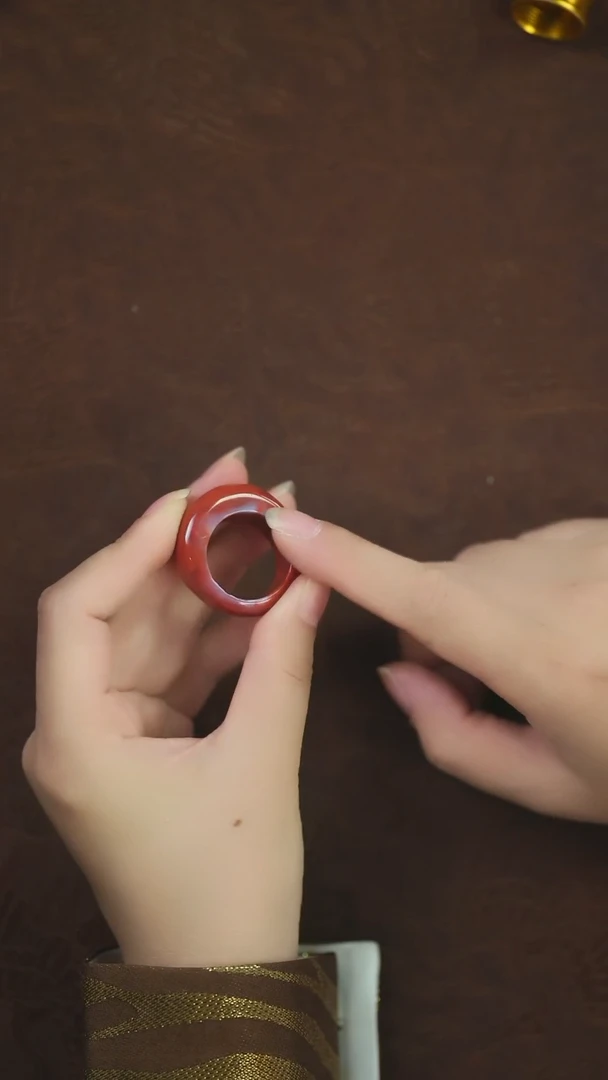 未镶嵌南红玛瑙挂件闪购 扳指
