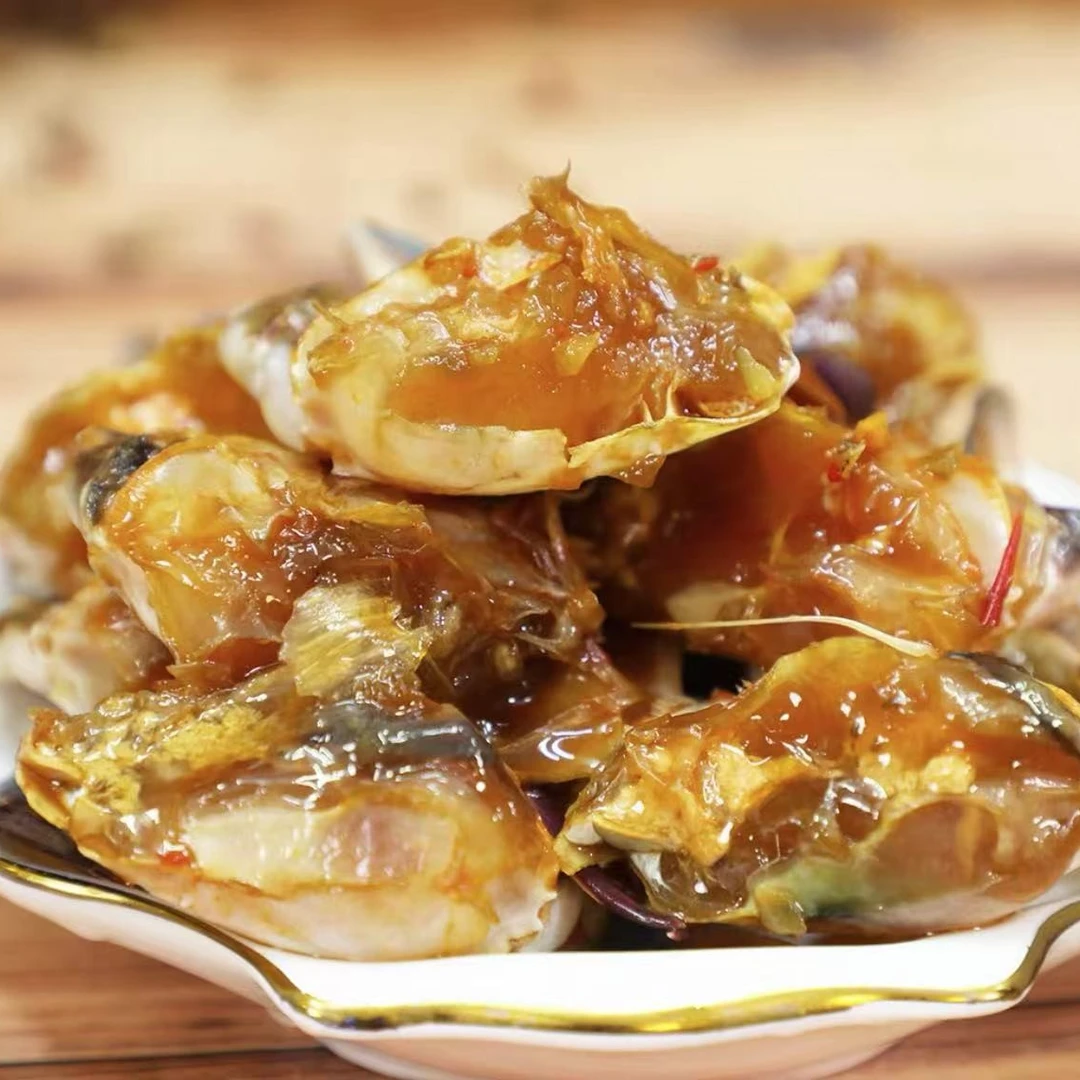 H 舟山生腌梭子蟹蟹块 潮汕生腌 500g/桶 即食 口味超赞