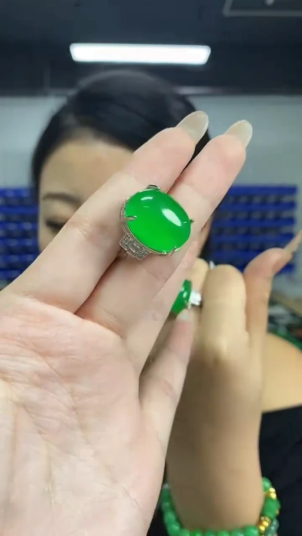 未镶嵌戒指翡翠闪购链接 多样性发其一颜色微差