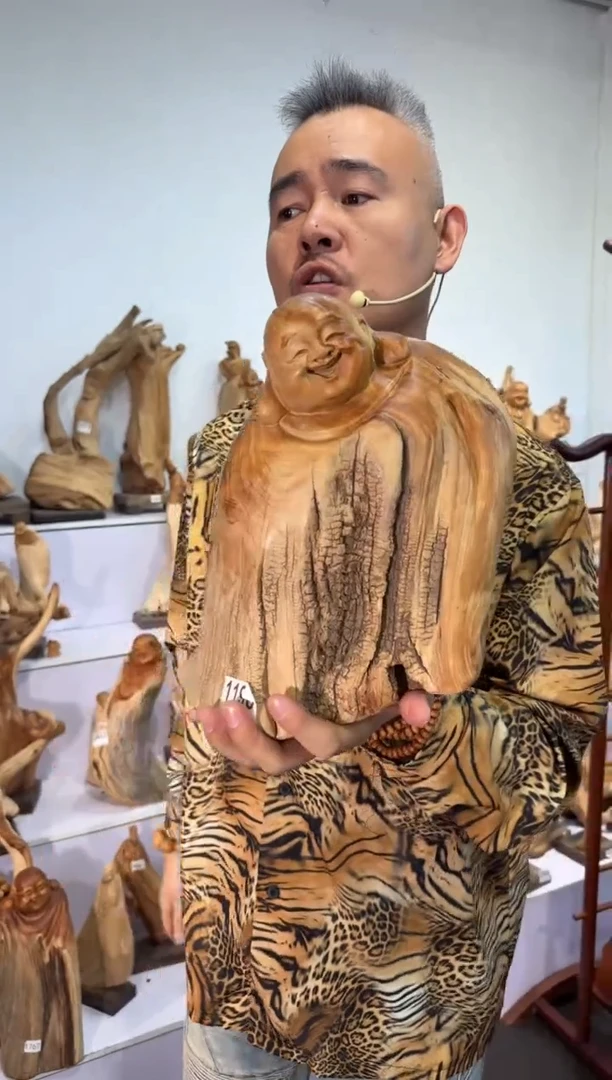 【闪购商品】柏木木艺崖柏根雕佛1190