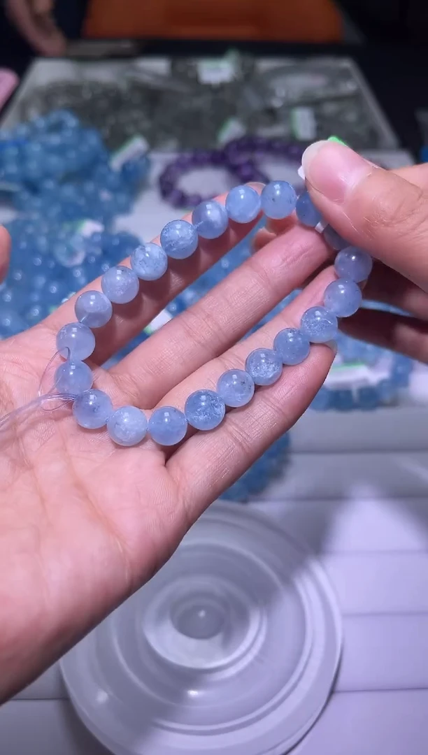 1海蓝宝石（处理）J105-9mm海蓝宝单圈-多样性发其一