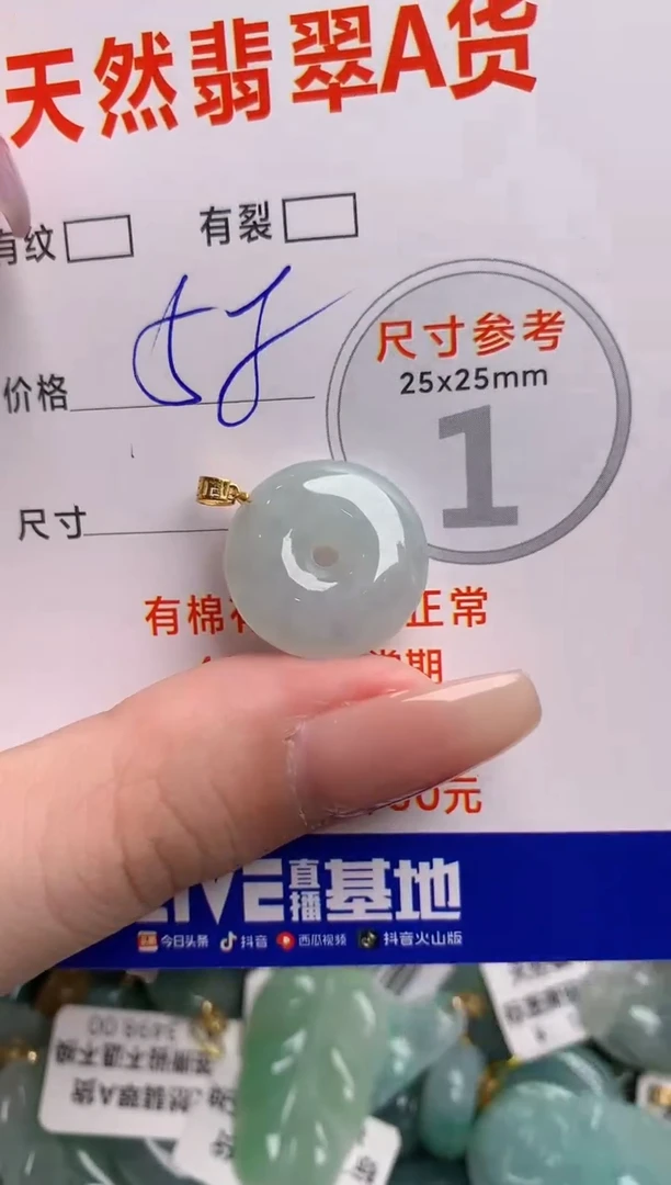 翡翠18K金镶嵌颈饰24002280