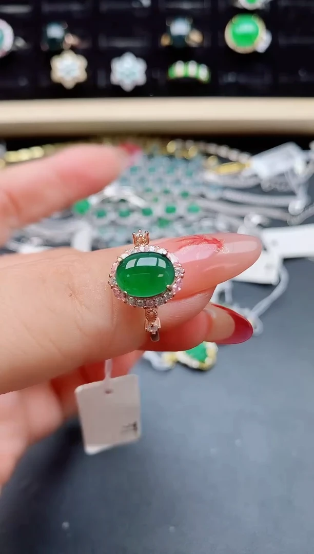 【闪购商品】翡翠戒指银S925镶嵌5085805