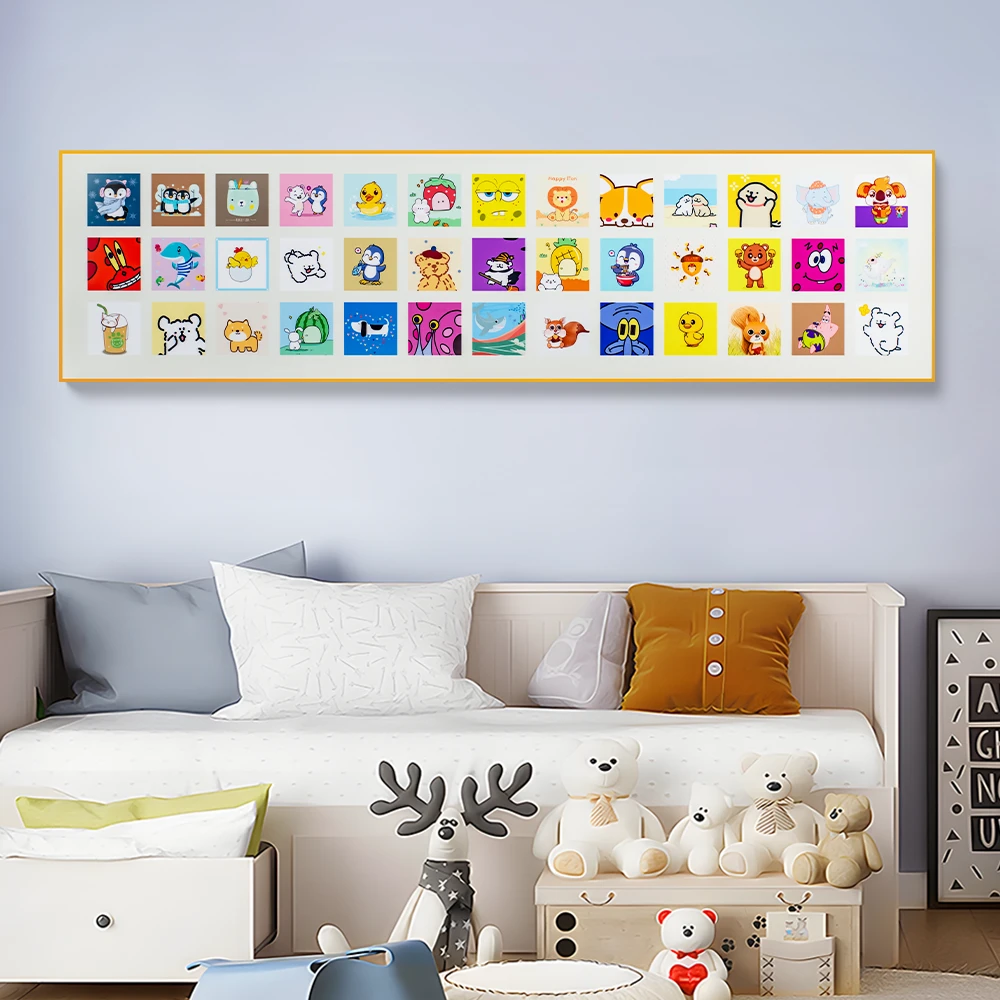 客厅装饰画 奶油风挂画创意卡通高档壁画床头快乐多巴胺40150