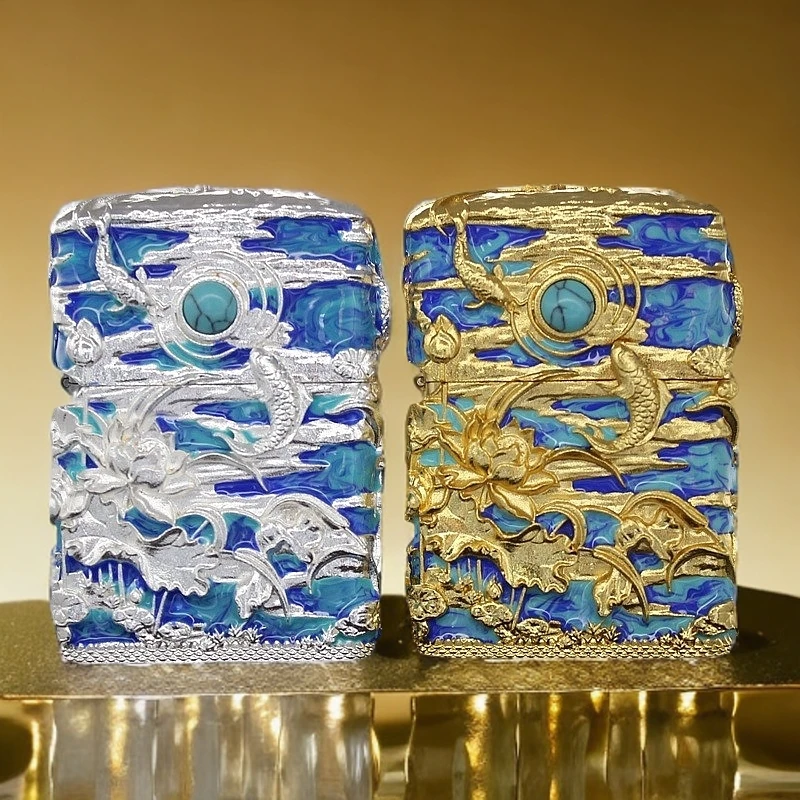 鱼跃龙门珐琅彩火机【轻奢】