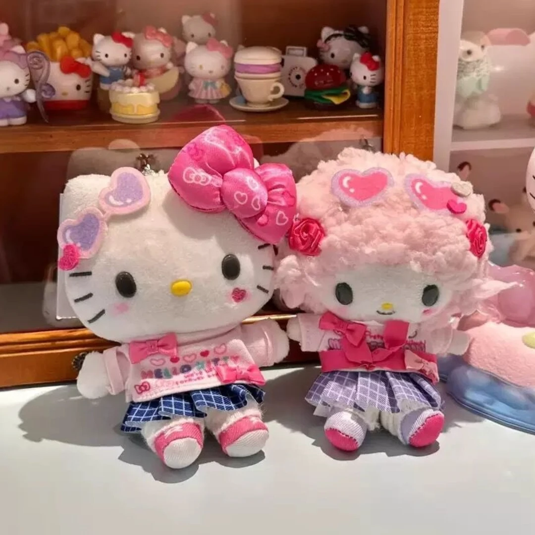 平成辣妹kt猫包包挂件闪闪高校可爱卷毛kt公仔玩偶情侣钥匙扣挂饰