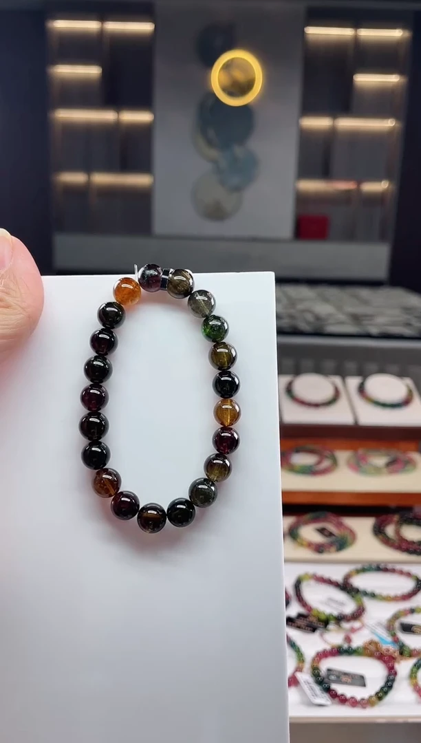 未镶嵌单圈手串碧玺（多样性发一条）Q