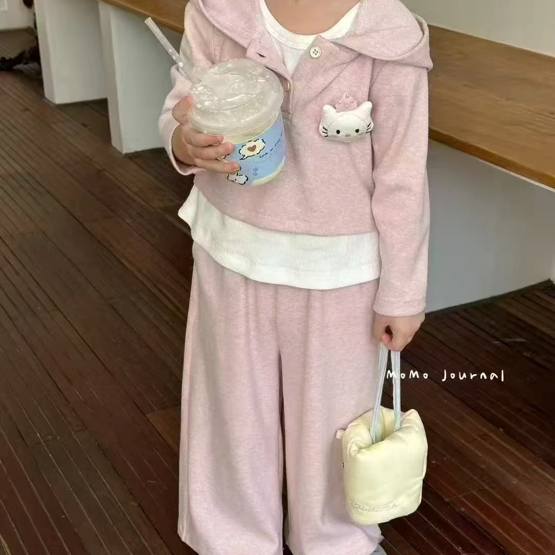 女童卡通套装春秋新款洋气时髦儿童休闲两件套