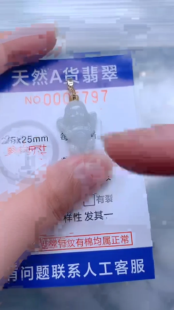 翡翠未镶嵌吊坠(不含链)1