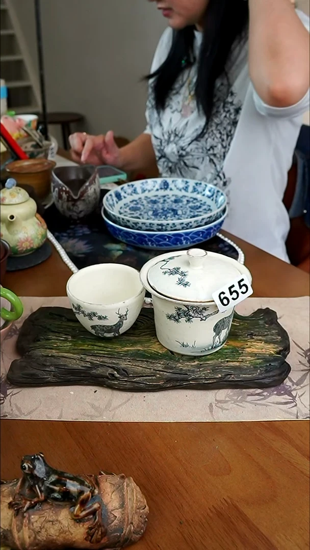 茶瓷物语手绘小鹿655