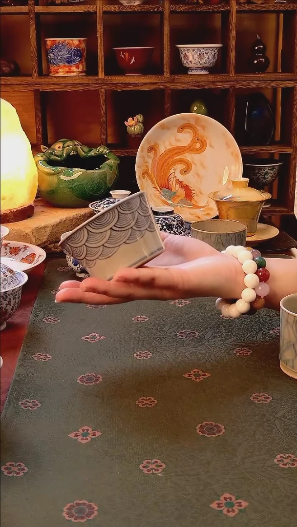 【手工手绘海浪纹大主人杯】