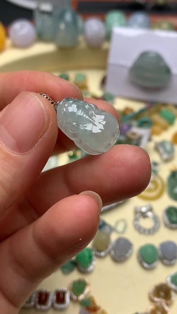 【闪购商品】翡翠颈饰银S925镶嵌翡翠镶嵌貔貅