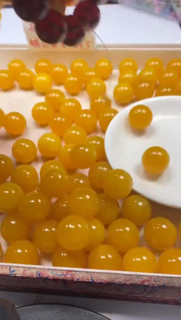 【闪购商品】玛瑙/玉髓颈饰未镶嵌w1143鸡油黄蜜蜡20mm*2颗
