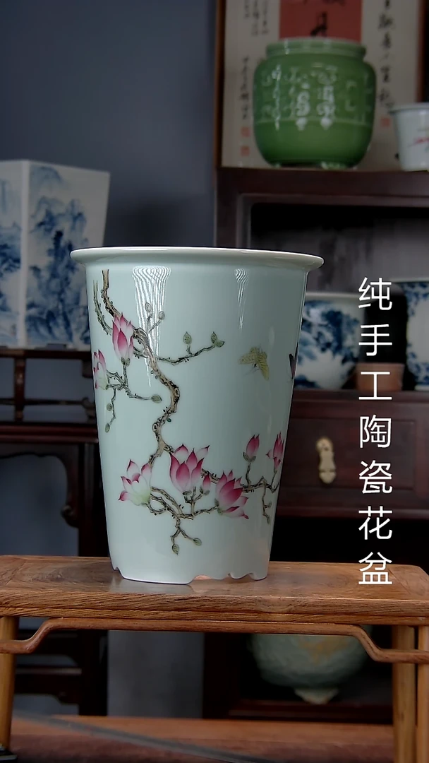景德镇手工陶瓷花盆
