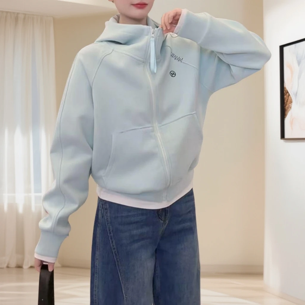 洋气减龄连帽卫衣2025秋季新款小众学院风休闲流行拉链开衫外套女