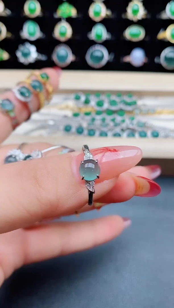 【闪购商品】翡翠戒指银S925镶嵌5850058