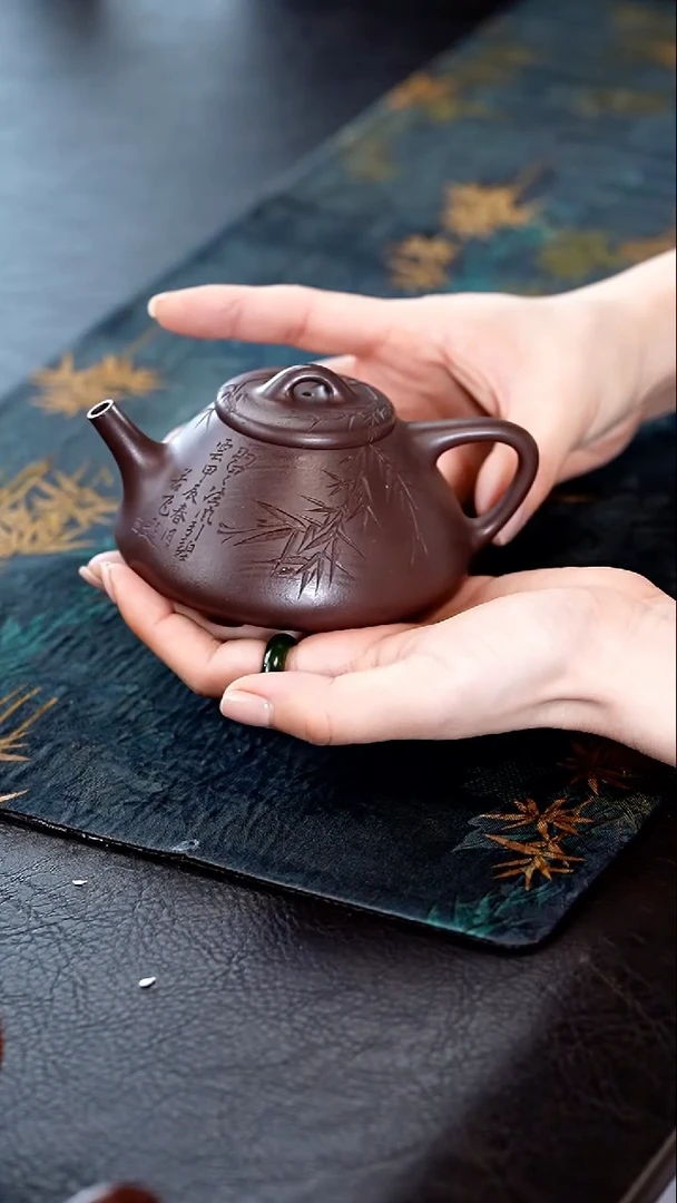 茶壶紫砂15宜兴紫砂壶石瓢