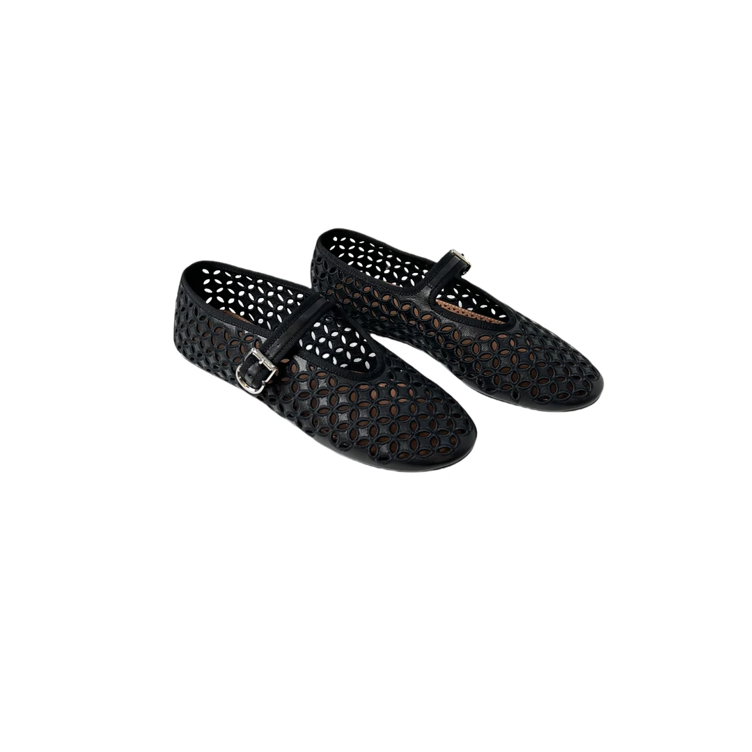 【梦中情人】羊皮镂空一字带玛丽珍芭蕾舞鞋