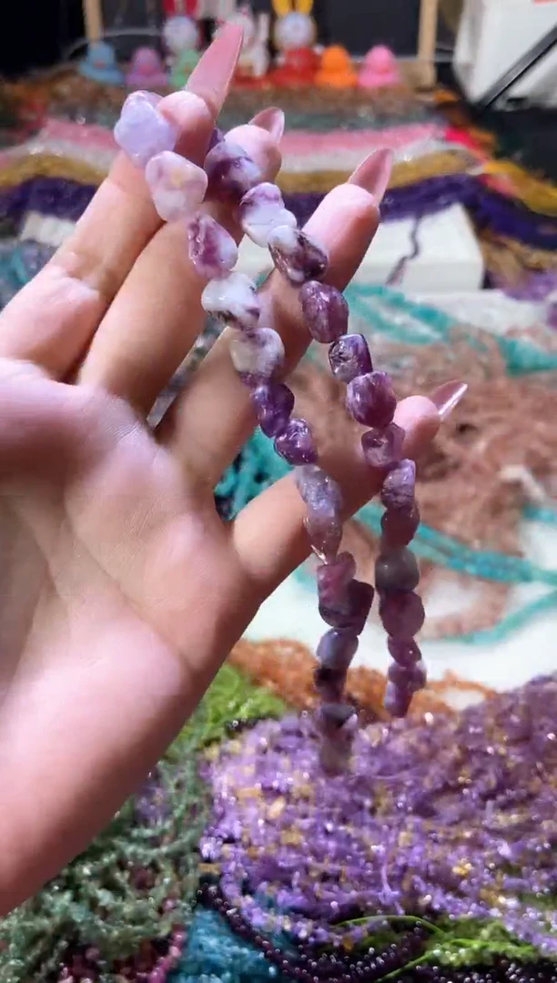 水晶珠宝半成品未镶嵌随紫祖母晶