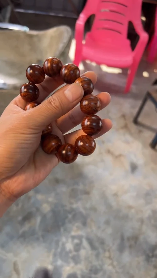 【闪购商品】黄花梨/降香黄檀手串/手链海南黄花梨2.0虎皮纹手串