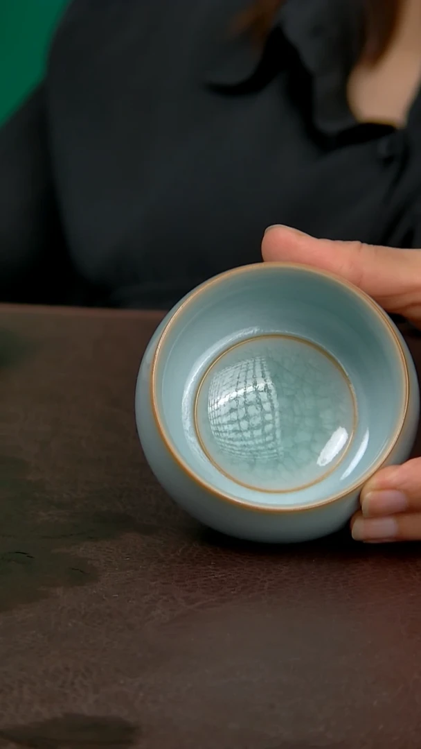 天青铜口大冰心杯不完美